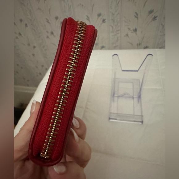 Coach Brown Monogram with Red Trim Wallet - Picture 6 of 16